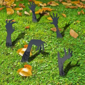 Mani di zombie per Halloween paletti da giardino in acrilico spaventosa decorazione per prato.