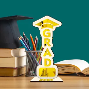 2025 decoracion de mesa de madera graduacion grad adorno de escritorio fiesta