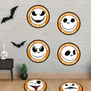 Halloween skull floor wall sticker scary party festival bar decoration detail view