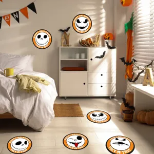 Halloween floor stickers scary pumpkin ghost skull wall decals holiday party decor home