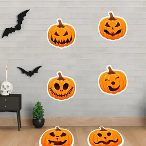 Halloween pumpkin wall stickers spooky bat decals waterproof party decor spooky festival home.