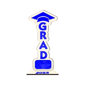 2025 decoracion de mesa de madera de graduacion GRAD cartel escritorio fiesta regalo