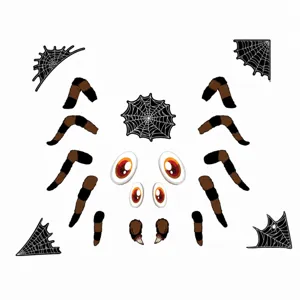 Halloween adesivo porta garage ragno gigante set dimensioni dettagliate dei componenti