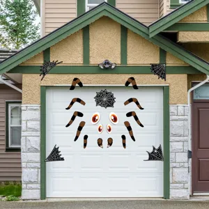 Halloween Decorazione Porta Del Garage Adesivi Ragno Spaventoso Per Festa Esterno
