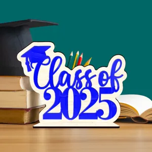 Letrero de mesa de graduación Class of 2025 de madera Decoración para fiesta escolar