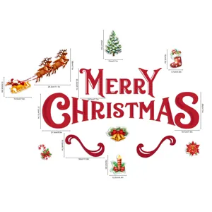 Weihnachten magnetische Aufkleber Garagentor Kühlschrank Deko abnehmbare Sticker Set