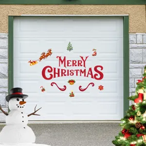 Weihnachten magnetischer Garagentor Aufkleber Feiertag dekorative Abziehbilder Haus