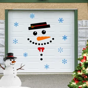 Weihnachten magnetische Garagentor Aufkleber wasserdicht abnehmbare Schneemann Dekoration