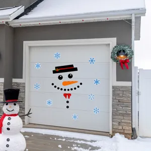 Weihnachts Garagentor Magnetaufkleber Winter Schneemann Dekoration Metalloberfläche Szene
