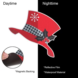 Christmas magnetic car garage door sticker reflective waterproof holiday decoration.