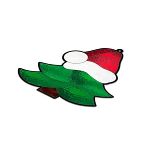 Sapin de Noël style verre teinté décoration suspendue pour fête maison intérieur mur décor