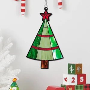Ornement suspendu arbre de noël, pendentif acrylique imprimé UV, décoration intérieure.