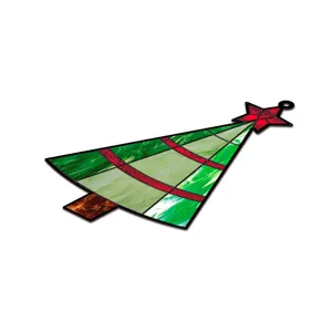 Détail de la plaque suspendue de sapin de Noël, style vitrail, décoration de fête.