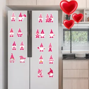 Valentinstag Rosa Herz Zwerg Kühlschrankmagnete Süße Wasserdichte Magnetaufkleber Für Küche Heimdekoration