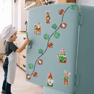 Christmas refrigerator magnets holiday decorative magnetic stickers for home kitchen decor