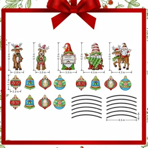 Christmas magnetic stickers set garage door fridge decor holiday waterproof decals dimension