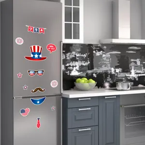 Διακοσμητικά μαγνητικά αυτοκόλλητα ψυγείου για την Ημέρα της Ανεξαρτησίας, σετ ΗΠΑ.