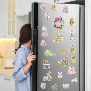 Süße Osterhase Zwerg Kühlschrankmagnete, bunte Cartoon Magnetaufkleber für Heimdekoration.
