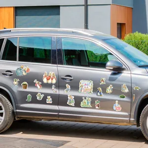 Osterkarten Hase Auto Magnet Set, süße dekorative Magnetaufkleber für Fahrzeug und Kühlschrank.