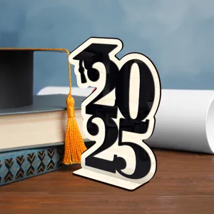 Decoración de mesa de graduación 2025 de madera acrílico letrero regalo fiesta