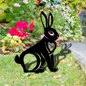 Piquet de jardin lapin de Pâques en acrylique décoration mignonne pelouse animal ornement