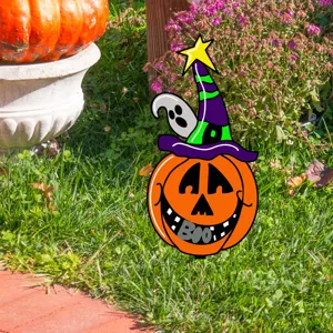 Halloween fantasma calabaza bruja estaca de jardín exterior fiesta decoración detalle