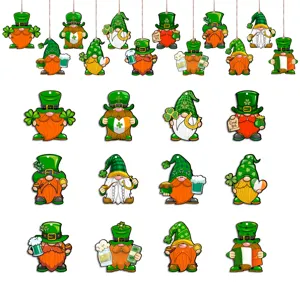 San Patrizio Gnomo di Legno Pendenti Sospesi Festa Irlandese Decorazione Ornamenti