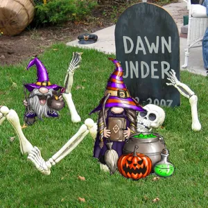 Halloween estaca de jardin bruja esqueleto lapida decoracion fiesta al aire libre