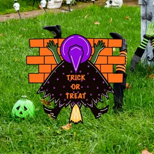 Estaca de jardín de bruja de Halloween decoración de césped accesorio de fiesta aterradora