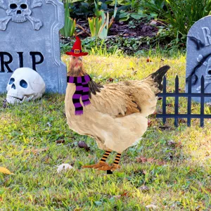 Estaca de jardín de pollo de Halloween decoración césped signo fiesta al aire libre accesorio