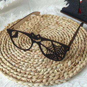 Halloween Holz Brillenrahmen Party dekorative Brille Urlaubsrequisite für gruselige Kostümpartys