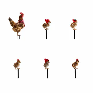 Gallina di Natale Paletto da Giardino in Metallo Arte da Cortile Albero Tabella Taglie