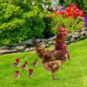 Costume natalizio per gallina con sciarpa e cappello simpatico vestito animale giardino