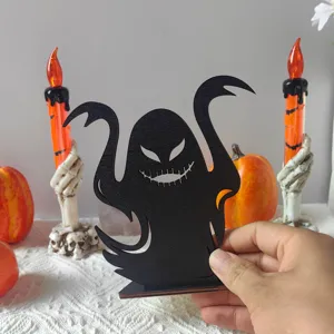 Halloween fantasma di legno decorazione da tavola spaventosa festa casa decorazione