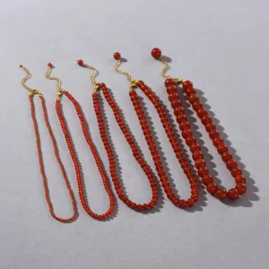 Handgefertigte Halskette Aus Naturrotem Achat Für Damen Vintage Elegante Kupferkette Schlüsselbein Kette Retro Schmuck Geschenk