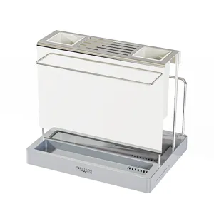 Multi-functional kitchen knife holder and cutting board storage rack space saver.