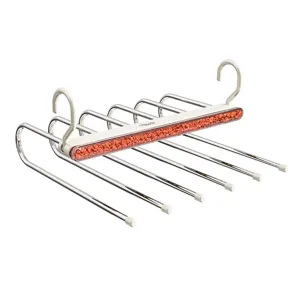 Moderner Edelstahl Faltbarer Hosenbügel Platzsparend Mehrschichtig Hosen Kleiderbügel Kleiderschrank Organizer Mit Aromatherapie Kammer Für Zuhause Schlafzimmer Aufbewahrung