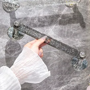 Kristall Textur Glas Handtuchhalter Detailansicht Wandmontage Badezimmer Ablage Stange.