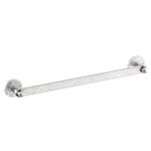 Moderne Chrom Badezimmer Handtuchstange Wandhalterung Beschlag mit strukturiertem Glasstab.