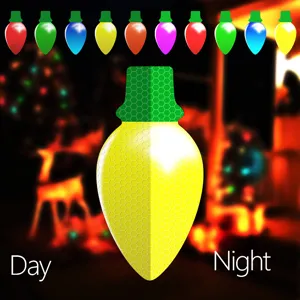 Christmas magnetic reflective light bulb car sticker holiday vehicle body decoration detail view