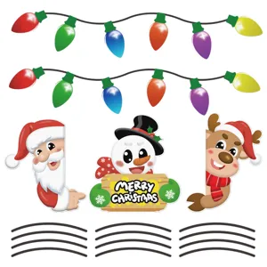 Natale adesivi per auto riflettenti magnetici pupazzo di neve babbo natale decorazione