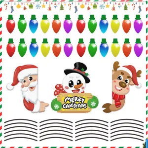 Set di adesivi magnetici riflettenti per auto di Natale, pupazzo di neve e Babbo Natale.