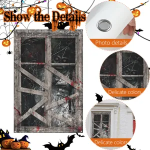 Halloween blutige Nonne Fenster Hänger Banner gruselige Horror Stoff Kulisse Party Dekor