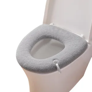 Funda de Asiento de Inodoro de Peluche Espesada Cálida Suave Lavable Alfombrilla de Tapa de Inodoro Estilo Nórdico Cojín de Asiento de Inodoro