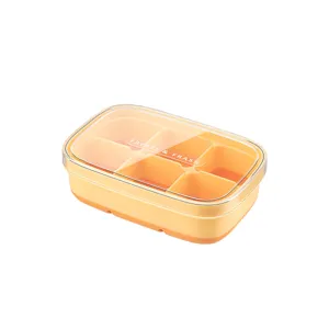 Silicone ice cube tray with clear lid, home kitchen gadget for making DIY frozen ice cubes.