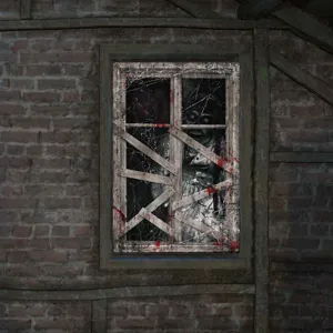 Halloween blutige Nonne Fenster Banner gruselig Geist Gesicht Horror Stoff Deko Party Neu