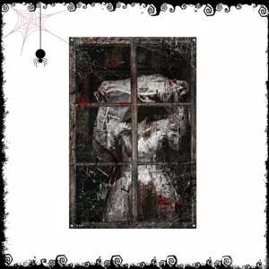 Halloween bloederige geest non stof raam hangende banner spookachtige horror feest deko