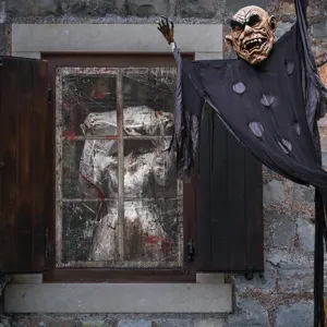 Halloween bloedige non venster hangende decoratie eng spook gezicht stof horror rekwisiet