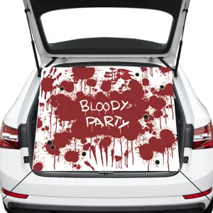 Halloween car trunk banner horror bloody party background cloth festival decor spooky props