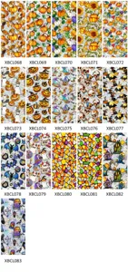 Halloween stained glass window stickers pumpkin ghost bat autumn home decoration decals set